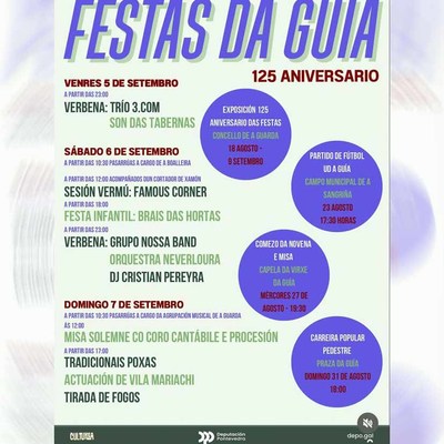 A Guarda celebra el 125 aniversario de las Festas da Gua con msica, tradicin y actividades para toda la familia