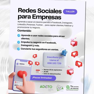 ADETO impulsa en Tomio una formacin prctica de redes sociales para empresarios y comerciantes