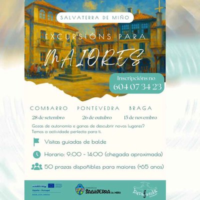 El Concello de Salvaterra impulsa la convivencia con tres viajes para mayores de 65 aos