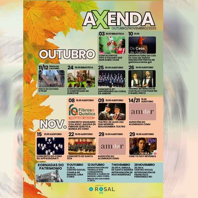 Teatro, msica y tradicin: O Rosal presenta una agenda cultural diversa para el otoo 2025