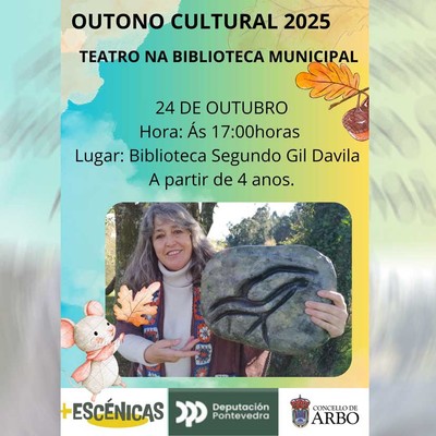 El Concello de Arbo apuesta por la cultura familiar con la obra -Petrglifos- dentro del Outono Cultural 2025