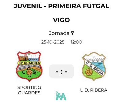 Vuelve el derbi juvenil entre el Sporting Guards y la U.D. Ribera este sbado en A Sangria