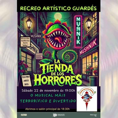El Recreo Artstico Guards presenta el musical -La Tienda de los Horrores- el 22 de noviembre