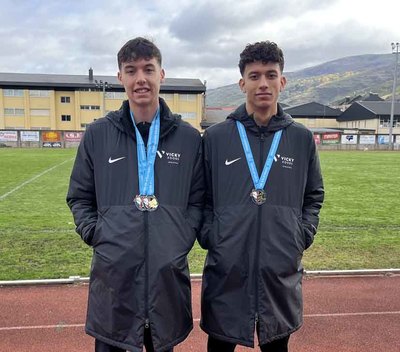 lex y Christian Sierpes, de A Guarda, campeones gallegos en O Barco de Valdeorras: triplete histrico para el Vicky Foods Athletics