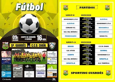 Ftbol en A Guarda: el Sporting Guards recibe al C.C.D. Chan este domingo a las 16:00 horas