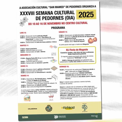 Pedornes(Oia) celebra su XXXVIII Semana Cultural con msica, teatro y la tradicional Fiesta del Magosto