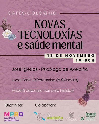 La Asociacin de Mulleres Progresistas de A Guarda abre su ciclo de cafs coloquio con un debate sobre salud mental y tecnologa