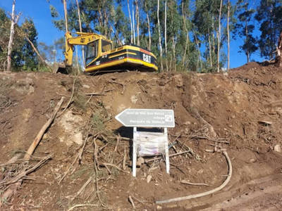 Comienzan las obras de construccin de una glorieta y de mejora del firme en el acceso a Cequelios, en Arbo
