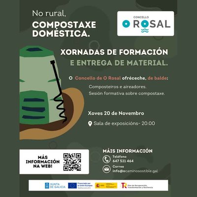 O Rosal refuerza su programa de compostaje con una sesin prctica y nueva distribucin de composteiros