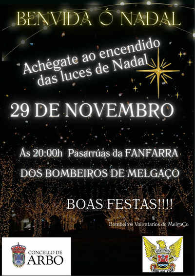 La llegada de la Navidad llena Arbo de luz y festividad