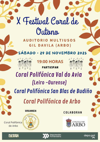 El Concello de Arbo celebra este sbado su Festival de Corales para inaugurar la Navidad
