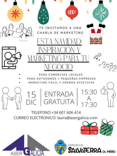 Salvaterra de Mio ofrece una charla gratuita de marketing para comercios y autnomos esta Navidad