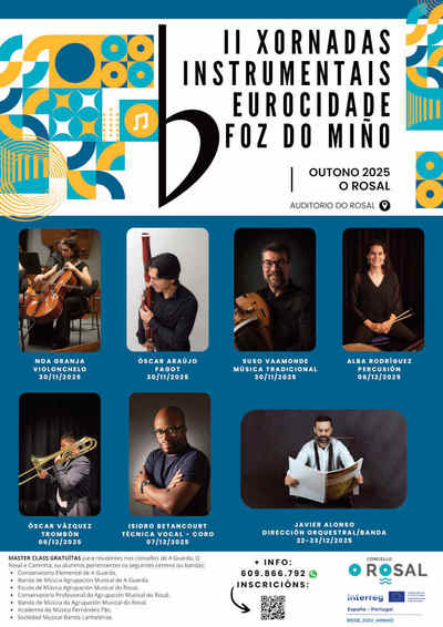La segunda edicin de las Xornadas Instrumentais trae a O Rosal profesorado internacional gratuito