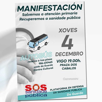 La Plataforma da Guarda anima a participar en la movilizacin de SOS Sanidade Pblica en Vigo