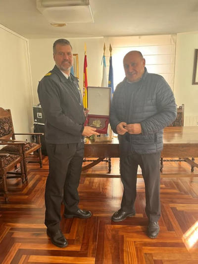 El Concello de Arbo impulsa la seguridad en el ro Mio con la visita del Comandante Naval de Tui