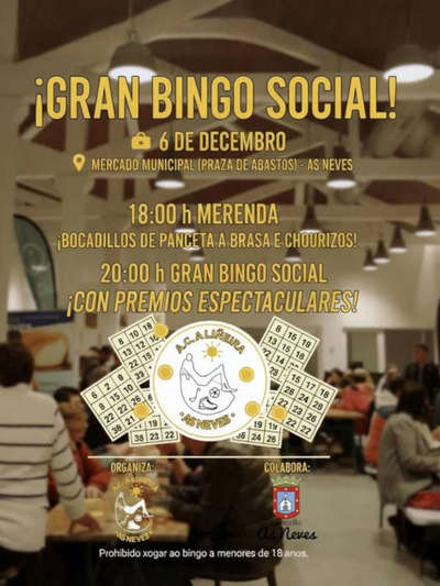 As Neves celebra una tarde diferente con una merienda popular y un bingo social