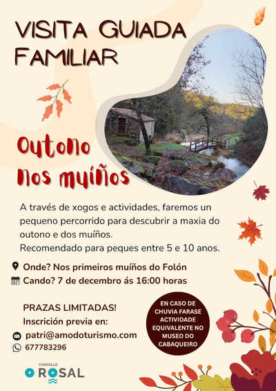 El Concello de O Rosal invita a las familias a descubrir los Muos do Foln con la actividad -Outono nos Muos-