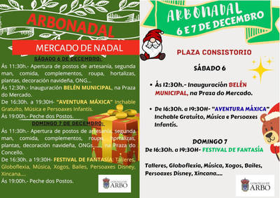 Arbonadal 2025: Arbo da la bienvenida a la Navidad con un mercado artesanal, actividades gratuitas y personajes infantiles