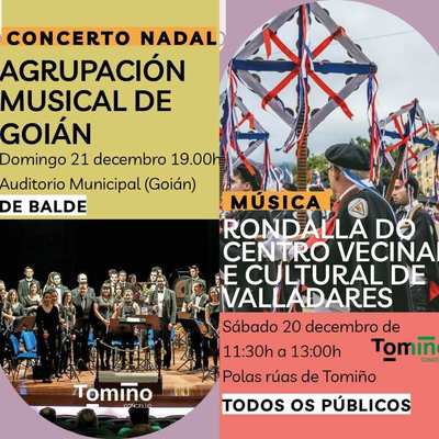 La Rondalla de Valladares y la Agrupaci�n Musical de Goi�n animan el fin de semana navide�o en Tomi�o