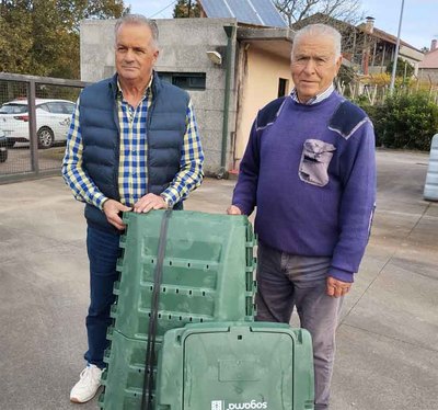 El Concello de Arbo impulsa la sostenibilidad con una nueva entrega de composteros