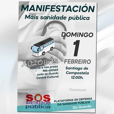 Autobuses desde A Guarda para defender la sanidad p�blica en la manifestaci�n del 1 de febrero