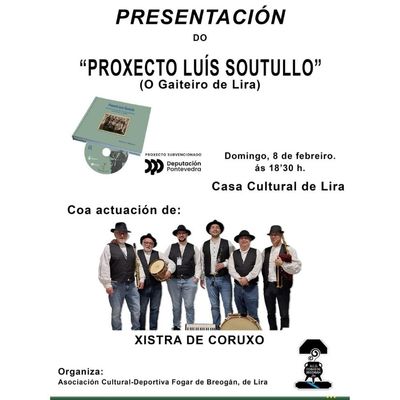 La Asociaci�n Fogar de Breog�n organiza en Lira, Salvaterra de Mi�o, la presentaci�n del gaitero Luis Soutullo