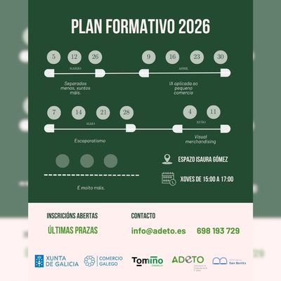 Tomi�o lanza un plan formativo con el fin de revitalizar su comercio local