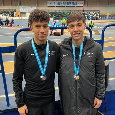 Los guardeses �lex y Christian Sierpes suben al podio en el Campeonato Gallego sub-20 celebrado en Ourense