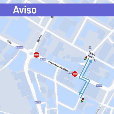 Obras en Tui: cerrado el acceso en Augusto Gonz�lez Besada y cambios en la circulaci�n
