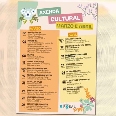 O Rosal programa m�is de 50 horas de cultura e lecer para vivir a primavera