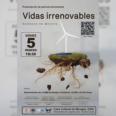 Oia reactiva la movilizaci�n contra los proyectos e�licos con la proyecci�n del documental -Vidas irrenovables-