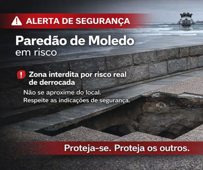 Caminha alerta a la poblaci�n: riesgo de colapso en el Muro de Moledo