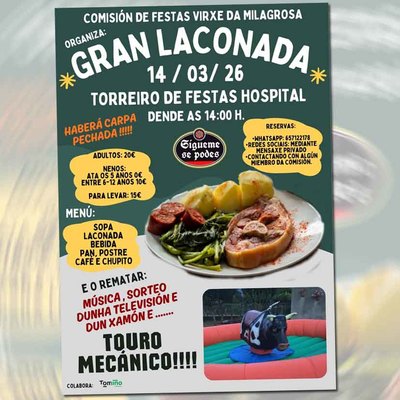 Laconada popular en Hospital (Tomi�o): comida, m�sica y sorteos el pr�ximo 14 de marzo