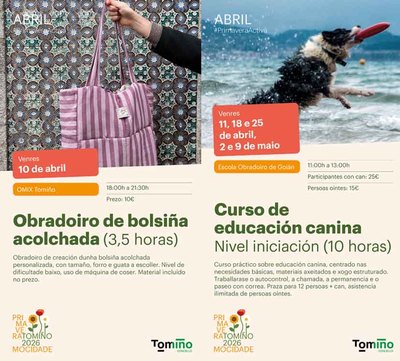 Costura y educaci�n canina: nuevas propuestas formativas para la juventud de Tomi�o