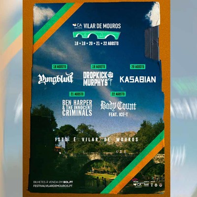 Vilar de Mouros 2026 confirma a YUNGBLUD, Kasabian y Ben Harper en un cartel de cinco d�as