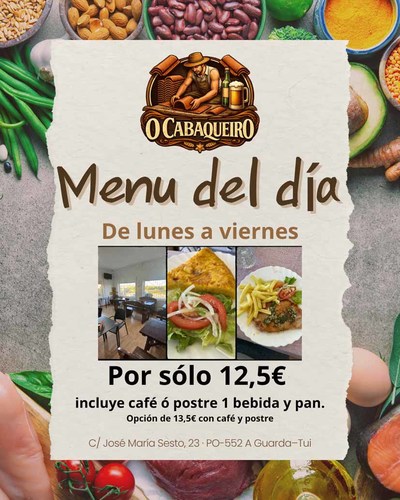 Men� del d�a completo, variado y econ�mico en A Guarda: as� conquista Bar O Cabaqueiro