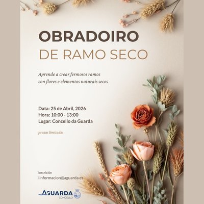 A Guarda organiza un taller para aprender a elaborar ramos secos