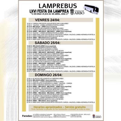 La Festa da Lamprea contar� con autobuses gratuitos que conectar�n con Portugal