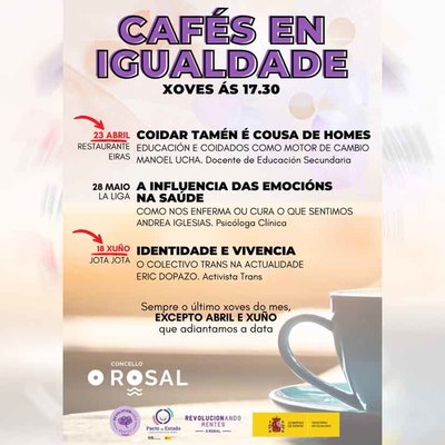 O Rosal vuelve a tomar caf� con igualdad de g�nero: tres citas en primavera para reflexionar sobre cuidados, emociones y diversidad