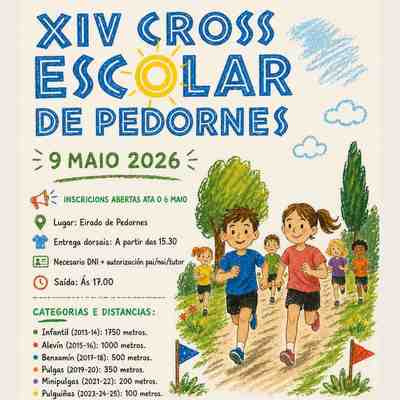 Oia celebrar� la XIV edici�n del Cross Escolar de Pedornes el 9 de mayo