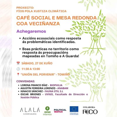 Tomi�o acoge un encuentro ciudadano para impulsar acciones ecosociales en el Baixo Mi�o