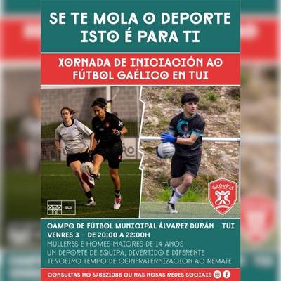 El Club Baixo Mi�o Gr�vias abre sus puertas para dar a conocer el f�tbol ga�lico en Tui