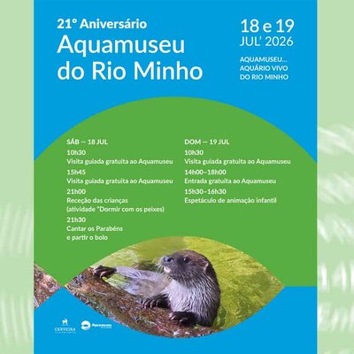 El Aquamuseu do Rio Minho celebra su 21 aniversario con visitas gratuitas y actividades familiares