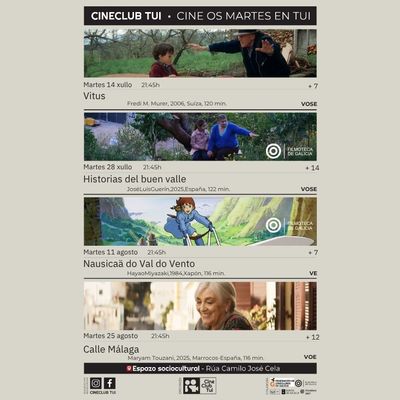 El Cineclub Tui presenta su programaci�n de verano con cuatro pel�culas hasta finales de agosto
