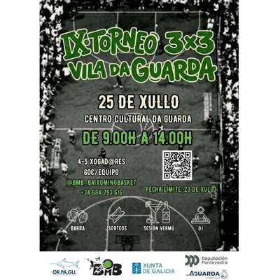 A Guarda vivir� una intensa ma�ana de deporte con el IX Torneo 3x3 Vila da Guarda