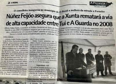 El BNG llevar� al Parlamento la situaci�n de la autov�a del Baixo Mi�o tras el anuncio de la Xunta