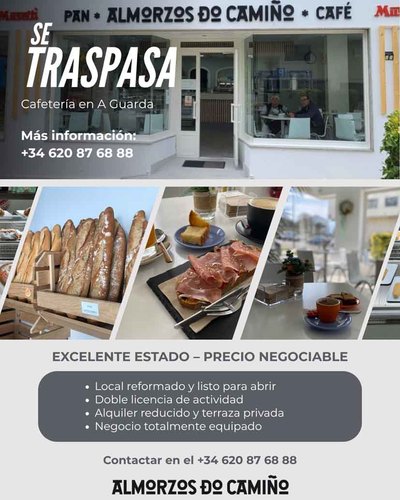 Oportunidad de emprendimiento en A Guarda: traspasan una cafeter�a con despacho de pan