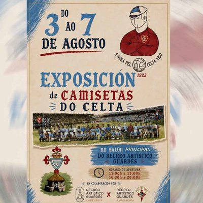 El Recreo Art�stico Guard�s acoge una exposici�n con camisetas del RC Celta del 3 al 7 de agosto