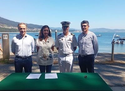 Comienzan las obras de rehabilitaci�n del pantal�n flotante de la desembocadura del Mi�o en Caminha