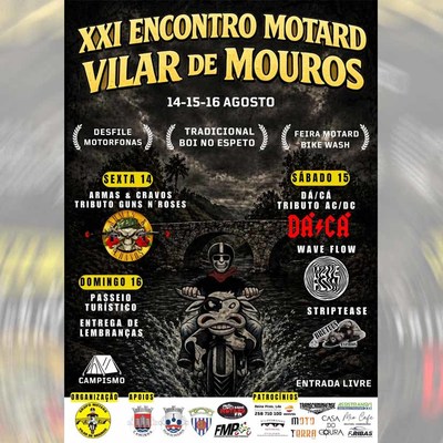 Vilar de Mouros celebra del 14 al 16 de agosto su XXI Encontro Motard
